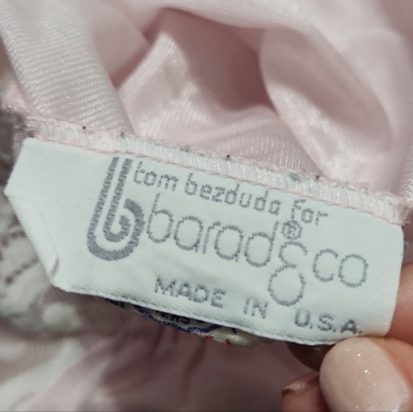 Vintage Union Made Lacey Lingerie Pink Chemise Slip Dress Nightgown - Picture 8 of 12